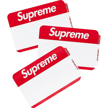 Supreme Name Tags (3 pack)